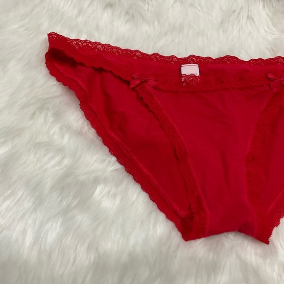 Rare Victorias Secret Red String Bikini Panty - Picture 3 of 7